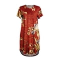 thumbnail image 4 of MEICHEN Women's Summer Sleepshirts Nightgowns for Women Soft Cotton Sleepshirt Short Sleeve Dress Casual Ladies Sleepwear Womens Home Essentials Fashion Clothing, 4 of 4