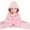 Pink, variant on HUANBAI Baby Hooded Bath Towel Bathrobe Baby Soft Coral Towel For Boy Girl Shower 31.5 X 31.5 Inches One Size