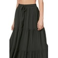 thumbnail image 4 of Women's Plus Size Tiered Ruffle Raw Hem Maxi Skirt, 4 of 4