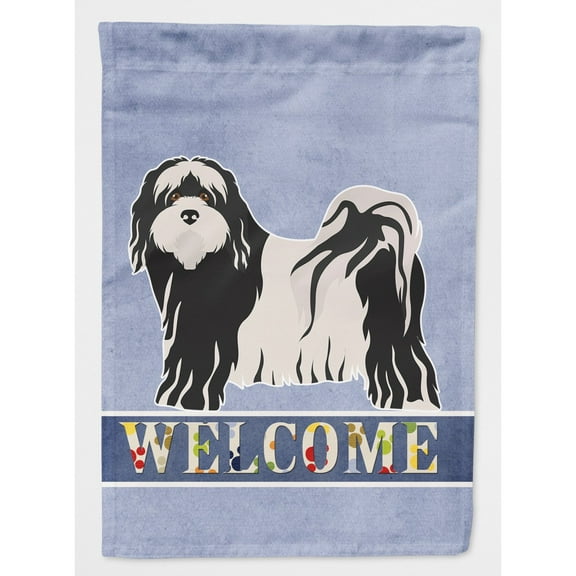 Carolines Treasures CK3681CHF Tibetan Terrier Welcome Flag Canvas House Size  Large multicolor