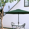 thumbnail image 2 of CHUANK Parasol de Marché Extérieur 9 Pieds avec Inclinaison à Bouton et 8 Nervures Robustes Vert, 2 of 6