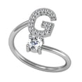 thumbnail image 1 of Sonducket Anillo abierto con letras mayúsculas de cobre, anillos de compromiso ajustables para interiores y exteriores, joyas ornamentales para Type9 NO9, 1 of 5