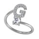 thumbnail image 4 of Guardurnaity Anillo abierto con letras mayúsculas de cobre, anillos chapados para interiores y exteriores, joyas ornamentales para viajes, regalos GRAMO 10Conjunto, 4 of 6