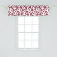 thumbnail image 2 of Ambesonne Rose Valance Pack of 2, Simplistic Solid Colored Roses, 54"X12", Pale Maroon White, 2 of 2