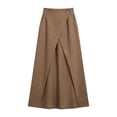 thumbnail image 5 of Summer Womens Skirts Linen High Waisted A-Line Maxi Skirt with Side Pockets for Work, 5 of 6