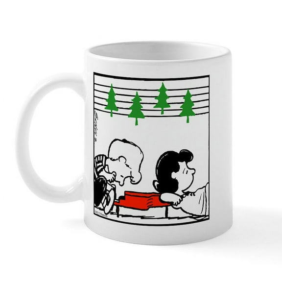 CafePress - Christmas Tree Melody Mug - 11 oz Ceramic Mug - Novelty Coffee Tea Cup