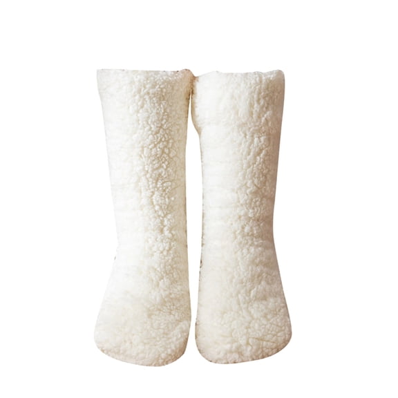 OJJCXA Womens Socks Breathable Casual Solid Color Plush Thickened Snow Carpet Sleeping Bedroom Home Socks