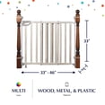 thumbnail image 3 of Barandilla y puerta de seguridad de madera para escaleras para bebés Summer con diseño de puerta extra ancha y manija de agarre cómodo para una fácil liberación con una sola mano, multicolor, 3 of 5