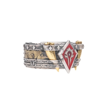 Starforged World of Warcraft Sigil Ring of The Horde Men s Fashion Jewelry Officially Authorized