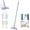 Purple-mini, variant on Hands Free Flat Mop Click, Hands Free Multi Purpose Flat Mop, Clamp Mopa for Dry & Wet Pads, Snap Grip Mini Gripping with Sweeping & Mopping, Dust Mop for Hardwood Tile Small Space ()