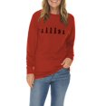 thumbnail image 3 of Big Size Black Chess Piece Graphic Long Sleeve Crewneck Tee - Paprika 3XL, 3 of 4