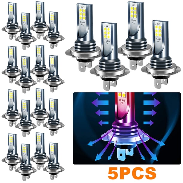 DQrwqpou H7 9005 Car High Low Beam 110W 6000K LED conducción IP67 Impermeable DC 12-24V