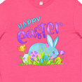 thumbnail image 4 of Inktastic Happy Easter Blue Bunny and Eggs in Grass Youth T-Shirt, 4 of 5