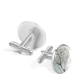 thumbnail image 3 of Tree Elegant Stainless Steel Men's Cufflinks for Business Attire, Weddings, and Special Occasions, 3 of 6