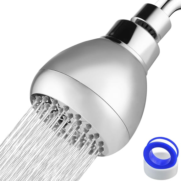High-pressure shower head - Powerful bathroom pressure-enhancing shower head - Perfect universal replacement for rain shower heads (chrome).