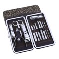 thumbnail image 1 of Kit de manicura y pedicura CHAO 12 piezas con caja de cuero café, 1 of 5