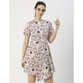 thumbnail image 3 of Moomaya Short Sleeve Asymmetric Printed Dress - Women's Trendy Casual Dress, 3 of 9
