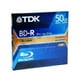 TDK BD-R50A Disque- Blu-ray- Double Couche- 50GB- Écrire une Fois- 2X- Professionnel- Bijou Cas – image 1 sur 1