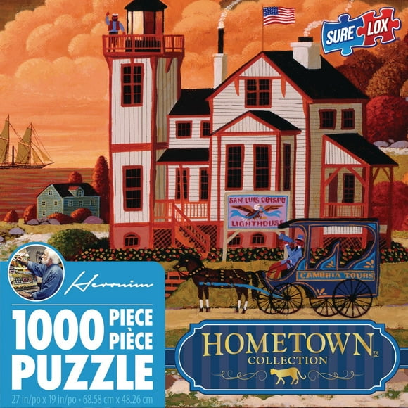 Sure-Lox 1000pc Hometown Sunset Visit Puzzle