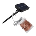 thumbnail image 1 of Luz de Alambre de Cobre Solar, 8 Modos de Iluminacióción Luces de Cuerda Solar Al Aire Libre 200 Cuentas LED SUPER Brillantes Para Balcones, 1 of 7