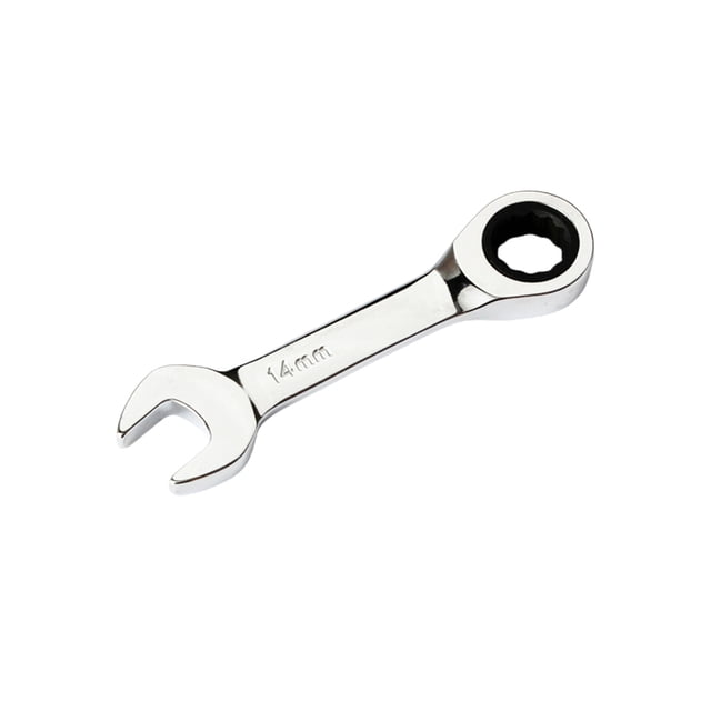 Llave de trinquete rechoncha CR-V Llave de trinquete métrica de acero Herramienta de reparación de automóviles (14 mm) Likrtyny Para estrenar
