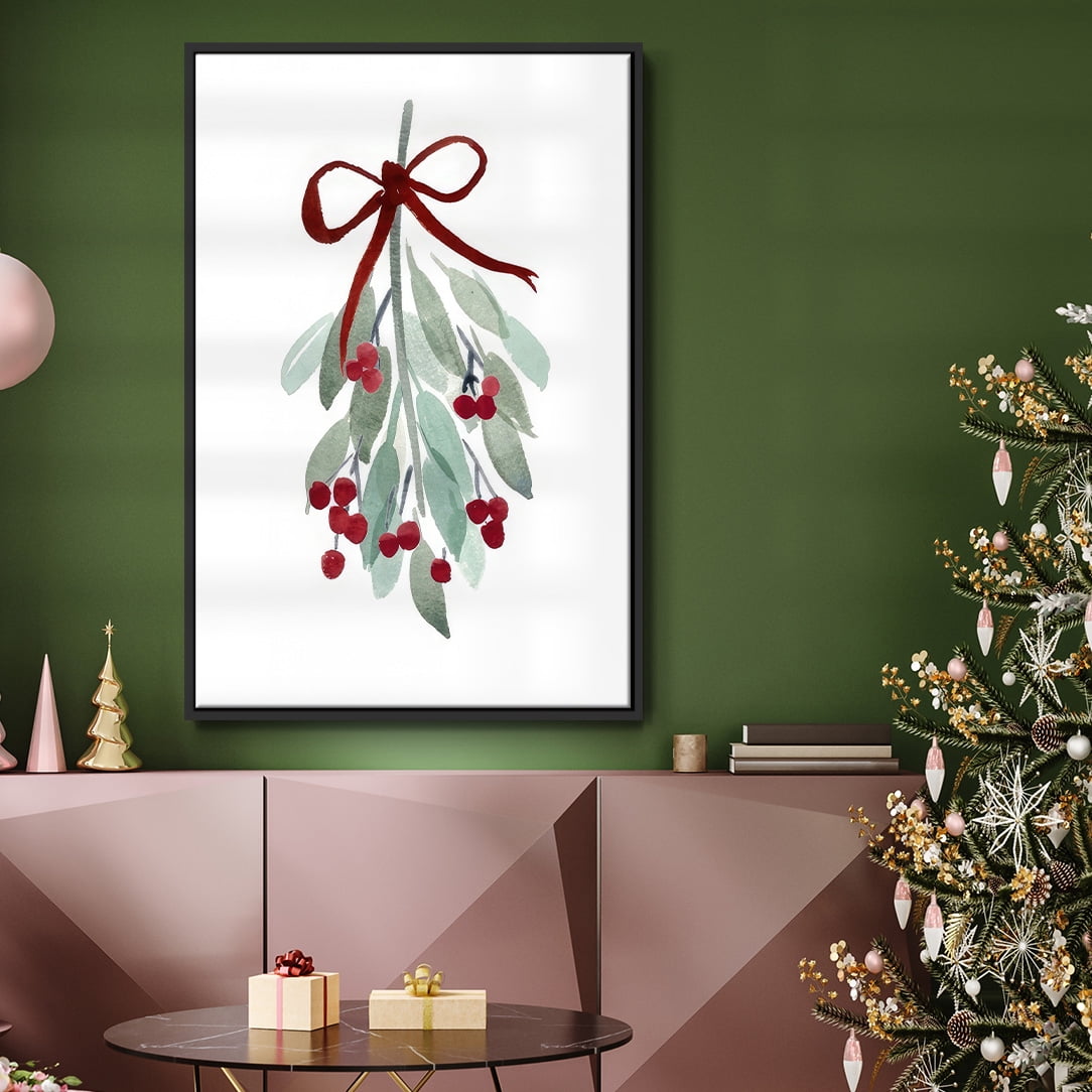 Come Across I - Framed Gallery Wrapped Holiday Canvas - 17 x 25 - Black Frame
