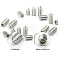 thumbnail image 5 of Lierteer 250pcs 304 Stainless Cone Point Grub Screws Hex Socket Set Screw Kit M3 M5-M8, 5 of 9