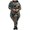 Camouflage, variant on LYXSSBYX Womens Sweatpants with Pockets Plus Size Women's Fashion Camouflage Print Burnt Hole Sexy Zipper Jumpsuit Plus Size