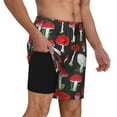 thumbnail image 2 of Kdxio Red Mushrooms Print Men'S Swim Trunks With Compression Liner 7 Inch Inseam Quick Dry Swim Shorts, 2 of 7