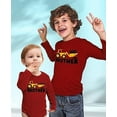 thumbnail image 3 of Big Brother Little Brother Long Sleeve Shirts Tractor Loving Boys Siblings Set Toddler/Kids Long sleeve T-Shirt Red 2T / Baby Long Sleeve Bodysuit Red Newborn (0-3M), 3 of 7