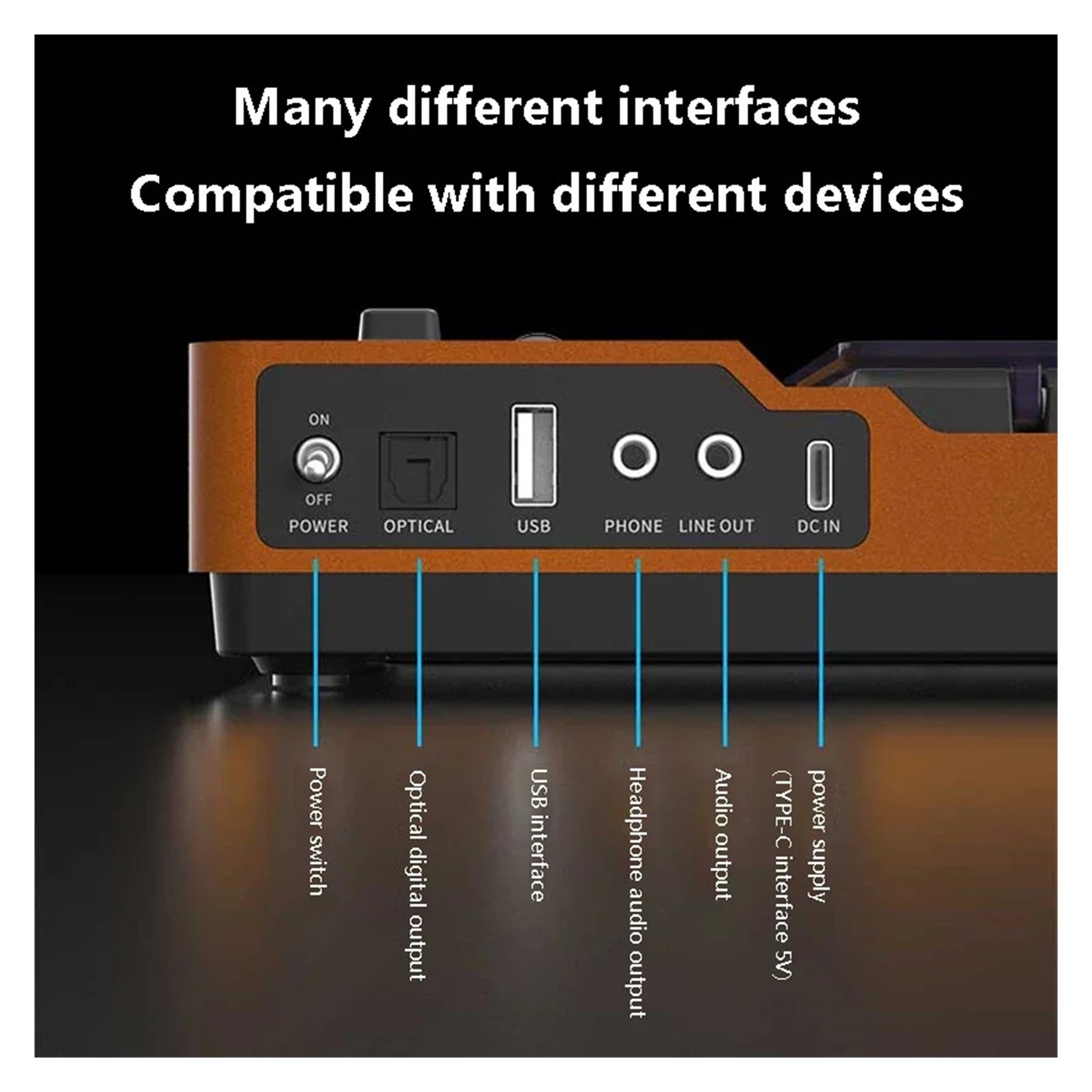 Vintage HIFI CD Player Bluetooth 5.2 High and Bass Adjustable Portable CD Audio Player