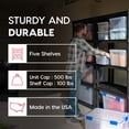thumbnail image 3 of IRIS 5 Tier Shelving Unit, 73" Fixed Height, Large Storage Organizer Shelf for Home, Garage, Basement, 3 of 5