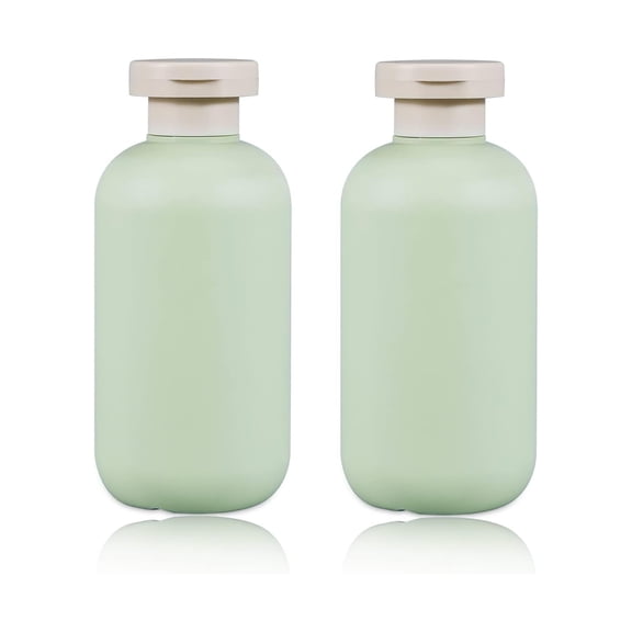 ACDANC 10oz Squeeze Bottles with Flip Cap,Refillable Plastic Travel Bottles for Creams,Lotion,Shampoo,Conditioner (2 Pcs)