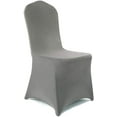 thumbnail image 1 of 6pcs Stretch Spandex Chair Cover for Wedding Party Dining Banquet Event (Grey, 6), 1 of 7
