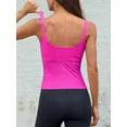 thumbnail image 2 of ANFERRY Women Fitted Workout Tank Tops with Built in Bra Ribbed Seamless U Back Basic Gym Camisoles, 2 of 7