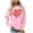 Pink, variant on Sweatshirts For Women 2024 Heart Graphic Print Round Neck Long Sleeve Blouse Valentines Day Fall Winter Pullover Ladies Zip up Sweatshirt No Hood Ladies Zippe Sweatshirt Sweatshirt Heart Sweatshirts