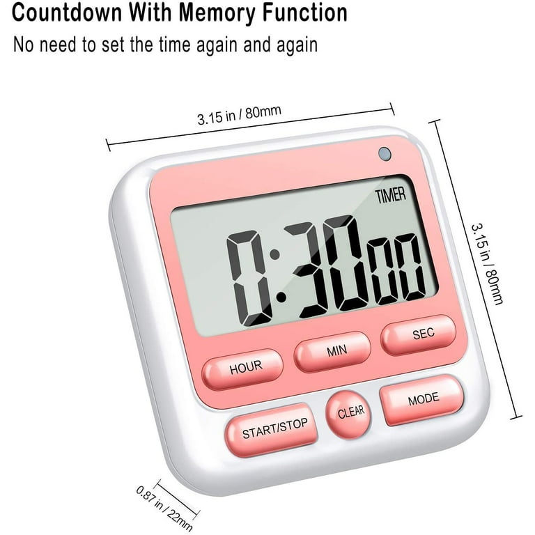 Digital Timer With Loud Alarm Large Screen Mute ON/Off Switch