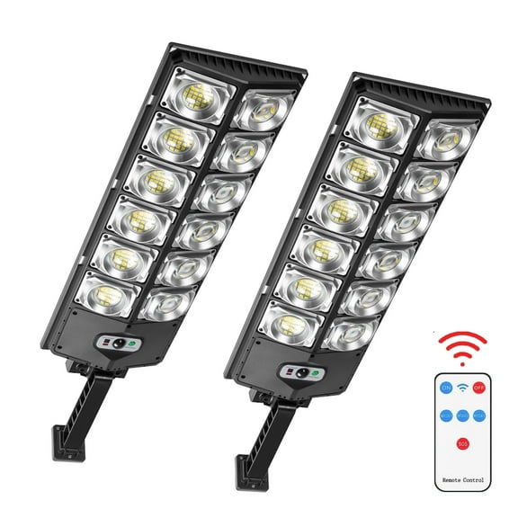 504LED Solar Street Lights Outdoor,Kepeak 270° Wide Angle Commercial Solar Powered Parking Lot Light