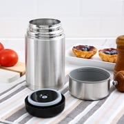 Mainstays Food Jar Insulated Food Storage Container, Stainless Steel, 27oz, Perfect for School Lunches and Activities to Keep Meals Hot or Cold