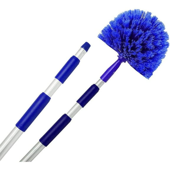 bweb Duster Extendable 18 Foot High Ceiling Fan Duster | 3-Stage Aluminum Telesping Pole | Medium Stiff Bristles | Long Handle Webster Microfiber Duster For Cleaning | U.S Duster .