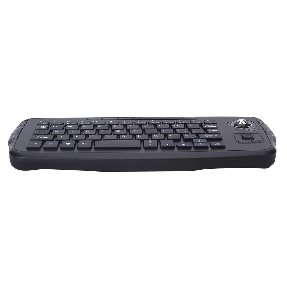 Portable 2.4G Wireless Keyboard with Multimedia Keys and Built-in Trackball Mouse, Mini Small Keyboard for Computer PC Laptop Smart TV, Ergonomic Design for Home Office.