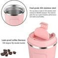 thumbnail image 3 of 17oz Stainless Steel Vacuum Insulated Tumbler - Coffee Travel Mug Spill Proof with Lid - coffee Cup for Keep Hot/Ice Coffee Tea and Beer (Pink), 3 of 8