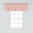 thumbnail image 2 of Ambesonne Mushroom Window Valance, Cartoon Style Amanita, 42" x 18", Cream Red, 2 of 3