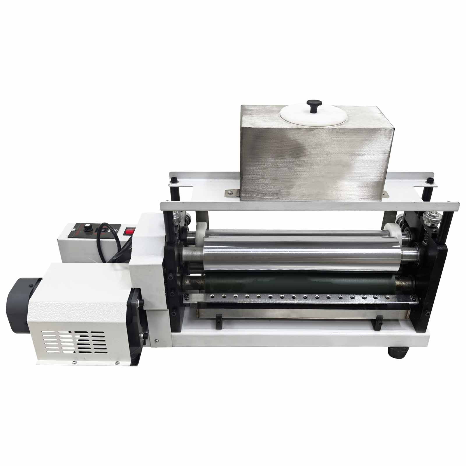 15.35IN White Glue Laminating Coating Machine Soft Roller Double-Sided Automatic 110V