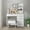 White-6 drawer, variant on Ktaxon Vanity Table Set with Charging Stationfor Bedroom Makeup Dressing Table with Sliding Mirror,Gray