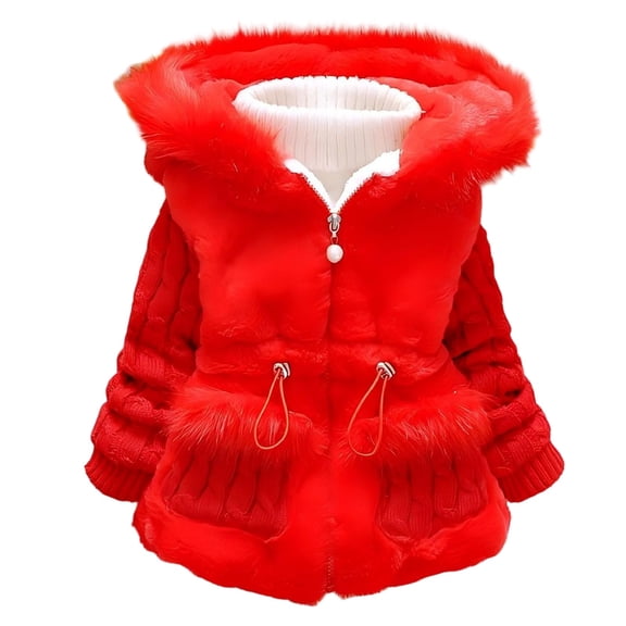 XXWXYD Toddler Hooded Parka Fleece Lined Outerwear Thick Windproof Jacket Thermal Long Sleeve Coat For Baby Boys Girls Ages 1–5 Fall Winter Daily Play And Cool Weather Activities