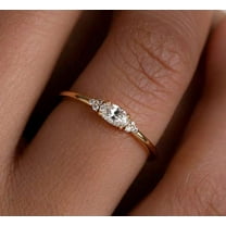 vylahjewellery 1 Ct Oval Cut Moissanite Diamond Engagement Ring 10K Rose Gold Ring for Special One