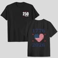thumbnail image 2 of COMVALUE 250Th Anniversary USA Shirt Womens 1776-2026 250Th Anniversary American Flag Graphic Tshirts (Black, XXL), 2 of 9
