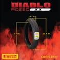 thumbnail image 2 of Pirelli Diablo Rosso II Tire Set with Keychain: 120/70 ZR 17 M/C (58W) TL (K) Front & 180/55 ZR 17 M/C (73W) TL Rear Motorcycle Tires- Sport Performance for Road Use, 2 of 9