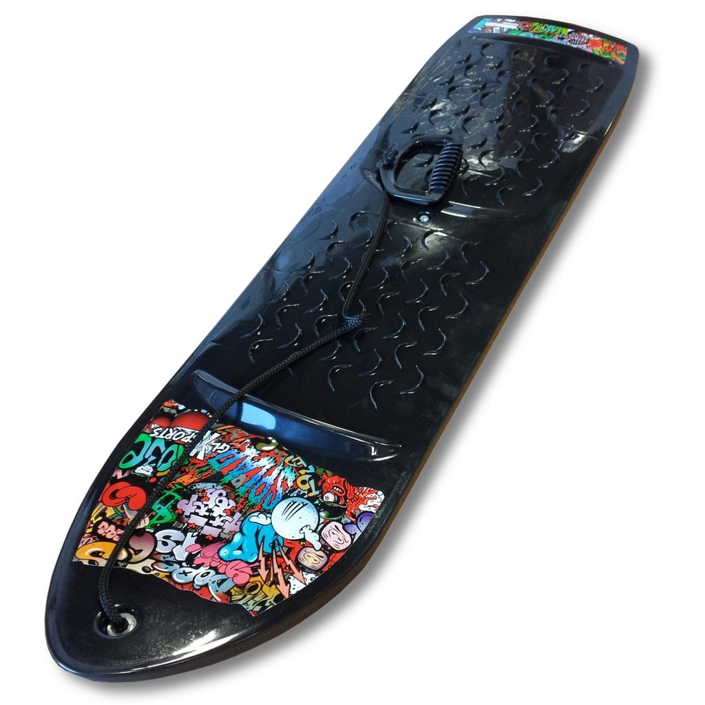 GLX Sports Echos Eclipse Skurfer 35" Kid's Snowboard with Rope Handle by